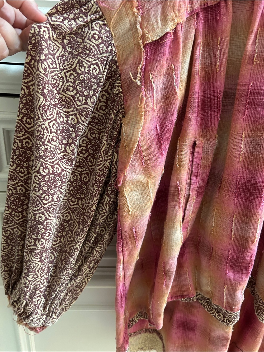 Oli and Hali Pink Plaid Lightweight Top in EUC - Picture 3 of 3